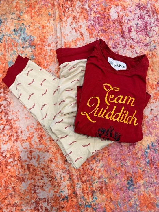 Wizarding World Of Harry Potter Other - Harry Potter Team Quidditch Pajama Set Women’s Large Red Top Glasses Print Pants